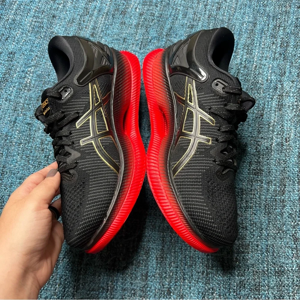 Asics MetaRide Running Shoes in Black Classic Red Size 7.5 Women’s Sneakers